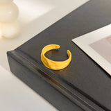 Lianfudai Handmade Enamel Chic Macaroon Geometric Hollow Irregular Ring Yellow White Lovely Open Metal Ring for Women Girl Gift