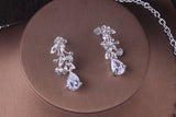 Lianfudai bridal jewelry set for wedding Luxury Sparkling Crystal Floral Bridal Jewelry Sets Rhinestone Tiaras Crown Necklace Earrings Wedding African Beads Jewelry Set