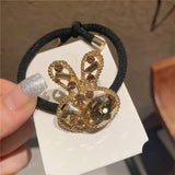 Lianfudai jewelry gifts for women hot sale hairpin Women Hair Ties Elastic Rubber Bands Girl Crystal Zircon Bear Flower Star Korean Scrunchies Head Accessories Handmade Wholesale