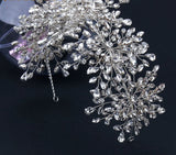 Lianfudai A335 Handmade Wedding Headband Silver Rhinestone Headpiece Baroque Bridal Headwear Crystal Wedding Hair Accessories Bride Crown