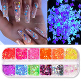 Lianfudai gifts for girls New 100x4cm Xmas Pattern for Nail Sticker 3D Snowflake Star Laser Glitter Christmas Nail Art Transfer Foils Stickers