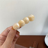 Lianfudai Korea Autumn Colorful Temperament Hairpin Shell Acrylic Round Duckbill Clip Hair Clip for Women Girl Jewelry Gifts