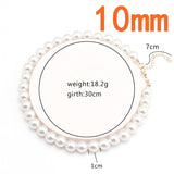 Lianfudai christmas wishlist valentines day gifts for her  White Imitation Pearl Choker Necklace for Women Wedding Jewelry Charm Clavicle Chain New Fashion Party Jewelry