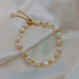 Lianfudai Classic Bracelet for Women Fashion Freshwater Pearl Bracelet New Simple Style Jewelry Accessories Price