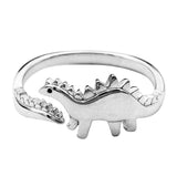 Lianfudai gifts for women  Cute Mini Dinosaur Couple Rings for Women Men Dinosaur Gothic Ring Attendant Wedding Set Lover Gift Wholesale Bulk