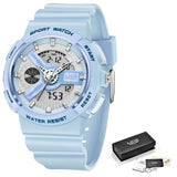 Lianfudai Children LED Electronic Digital Watch Chronograph Clock Sport Watches Waterproof Kids Wristwatches For Boys Girls