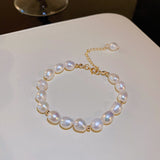 Lianfudai Classic Bracelet for Women Fashion Freshwater Pearl Bracelet New Simple Style Jewelry Accessories Price