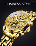 Lianfudai jewelry for men hot sale new Men’s Watches Tourbillon Rotating Window Top Luxury Brand Fashion Quartz Men Watch Waterproof Gold Steel Business Wristwatch