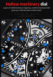 Lianfudai watches on sale clearance Fashion Men Sport Watch Richard Tonneau Dial Hollow Quartz Wristwatches Waterproof Rubber Strap Luxury Mens Skeleton Watches