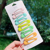 Lianfudai 10/20/30/40 New Women Girls Cute Colorful Waterdrop Shape Hairpins Sweet Hair Clips Barrettes Slid Clip Fashion Hair Accessories