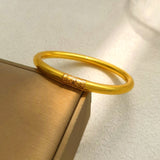 Lianfudai Fashion Jewelry Soft Bracelet Hot Sale High Quality Plastic Tube Inner Glitter Gold Color Bracelet Bangle For Women Gift