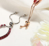 Lianfudai Classic Hot Sale Rose Gold Color Adjustable Circular Crystal Bracelets Fashion Lady Multicolor Jewelry Wholesale Support