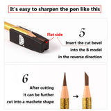 Lianfudai Christmas gifts ideas Eyebrow Pencil Waterproof Sweatproof Growth Long-lasting Draw Line for Women Men Make-up 5 Colors