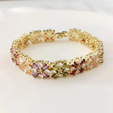 Lianfudai New Luxury Jewelry Crisscross Design Charm Bangles 6 colors for Elegant Women Wedding Dinner Party Accessories