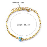 Lianfudai Evil Eye Beaded Anklets for Women Stainless Steel Gold Plated Ankle Bracelet New In Trend Summer Beach Jewelry Accessories