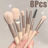 Lianfudai 8Pcs Professional Makeup Brushes Set Cosmetic Powder Eye Shadow Foundation Blush Blending Concealer Beauty Make Up Tool Brushes