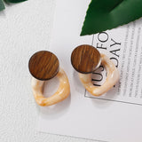 Lianfudai Multiple 27 Style Korea Handmade Wooden Straw Weave Rattan Vine Braid Drop Earrings New Fashion Geometric Long Earrings