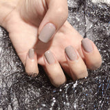 Lianfudai - 24pcs Wholesales Fake Nails For Women Solid Color Short False Nail Tips Fingernail DIY Nail Art Artificial Nails Free Shipping