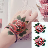 Lianfudai gifts for women  Waterproof Temporary Tattoo Sticker Rose Flower Hand back tatto Art  flash tatoo fake tattoos for women men