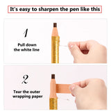 Lianfudai Christmas gifts ideas Eyebrow Pencil Waterproof Sweatproof Growth Long-lasting Draw Line for Women Men Make-up 5 Colors