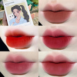 Lianfudai 5Pcs Cigarette Lip Gloss Set Matte Red Tint for Lips Makeup Long Lasting Water Mirror Lip Glaze Waterproof Lipstick Kit Cosmetic