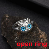 Lianfudai Creative Gothic Black Spider Animal Rings Funny Halloween Party Octopus Wizard Hat Ghost Pumpkins Finger Rings Halloween Jewelry