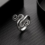 Lianfudai Vintage Chic Rabbit Animal Knuckle Rings for Women Girls Charm Gothic Punk Frog Cat Octopus Opening Finger Rings Fashion Jewelry