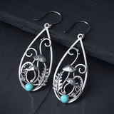 Lianfudai Silver color earrings Ivy Elven earrings Botanical jewelry Plant earrings Leaf design