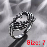 Lianfudai Creative Gothic Black Spider Animal Rings Funny Halloween Party Octopus Wizard Hat Ghost Pumpkins Finger Rings Halloween Jewelry