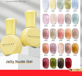 Lianfudai Jelly Gel 10ml Semi-transparent Nude Gel Nail Polish Top Coat Nail Art Semi Permanent Soak Off UV LED Varnish for Nail