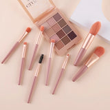 Lianfudai 8Pcs Professional Makeup Brushes Set Cosmetic Powder Eye Shadow Foundation Blush Blending Concealer Beauty Make Up Tool Brushes