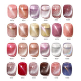 Lianfudai - 10ml Cat Magnetic Gel Nail Polish Cat Eye Glitter Effect Semi Permanent Soak Off UV Gel Varnish Manicure For Nail Art