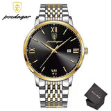 Lianfudai father's day gifts Stainless Steel Quartz Date Calendar Business Men Wristwatch Top Brand Luxury Fashion Waterproof Luminous Men Watch Reloj Hombre