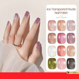 Lianfudai Nail Gel Polish 12ml Translucent Nude Jelly Gel Nail Polish Semi Permanent Soak Off UV LED Gel Varnish Nail Art Manicure