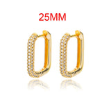 Lianfudai Rainbow Zircon Earrings for Women Stainless Steel Hoop Earring New Trending Luxury Aesthetic Jewelry aretes mujer