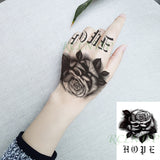 Lianfudai gifts for women  Waterproof Temporary Tattoo Sticker Rose Flower Hand back tatto Art  flash tatoo fake tattoos for women men