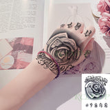 Lianfudai gifts for women  Waterproof Temporary Tattoo Sticker Rose Flower Hand back tatto Art  flash tatoo fake tattoos for women men