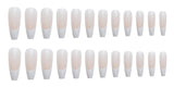 Lianfudai Nail Art Fake Nails Artificial Square Head Press on Acrylic Nail Tips Seamless Removable False Nails Ballerina Press on Nails