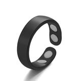 Lianfudai Personality Fashion Open Magnetic Health Rings for Women Men Magnetic Therapy Lose Weight Rings Keep Slim Health Care Jewelry