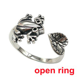 Lianfudai Creative Gothic Black Spider Animal Rings Funny Halloween Party Octopus Wizard Hat Ghost Pumpkins Finger Rings Halloween Jewelry