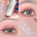 Lianfudai Shimmer and Shine Glow Glitter Liquid Eyeshadow Bright Highligh Diamond Eye Shadow Metal Single Liquid Eyeshadow Makeup Pigment