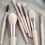 Lianfudai 8Pcs Professional Makeup Brushes Set Cosmetic Powder Eye Shadow Foundation Blush Blending Concealer Beauty Make Up Tool Brushes