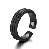 Lianfudai Personality Fashion Open Magnetic Health Rings for Women Men Magnetic Therapy Lose Weight Rings Keep Slim Health Care Jewelry