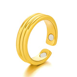 Lianfudai Personality Fashion Open Magnetic Health Rings for Women Men Magnetic Therapy Lose Weight Rings Keep Slim Health Care Jewelry