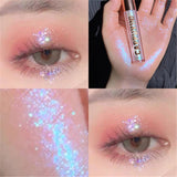Lianfudai Shimmer and Shine Glow Glitter Liquid Eyeshadow Bright Highligh Diamond Eye Shadow Metal Single Liquid Eyeshadow Makeup Pigment