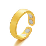 Lianfudai Personality Fashion Open Magnetic Health Rings for Women Men Magnetic Therapy Lose Weight Rings Keep Slim Health Care Jewelry