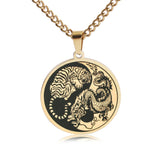 Lianfudai gifts for men New Domineering Dragon Tiger Yin Yang Tai Chi Pendant Necklace for Men&#39;s Fashion Trend Jewelry Gift