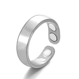 Lianfudai Personality Fashion Open Magnetic Health Rings for Women Men Magnetic Therapy Lose Weight Rings Keep Slim Health Care Jewelry