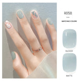 Lianfudai Jelly Gel 10ml Semi-transparent Nude Gel Nail Polish Top Coat Nail Art Semi Permanent Soak Off UV LED Varnish for Nail