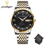 Lianfudai father's day gifts Stainless Steel Quartz Date Calendar Business Men Wristwatch Top Brand Luxury Fashion Waterproof Luminous Men Watch Reloj Hombre